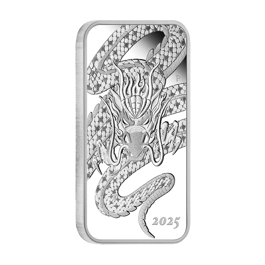 2025 $1 Dragon - Pure Rectangular Silver Coin