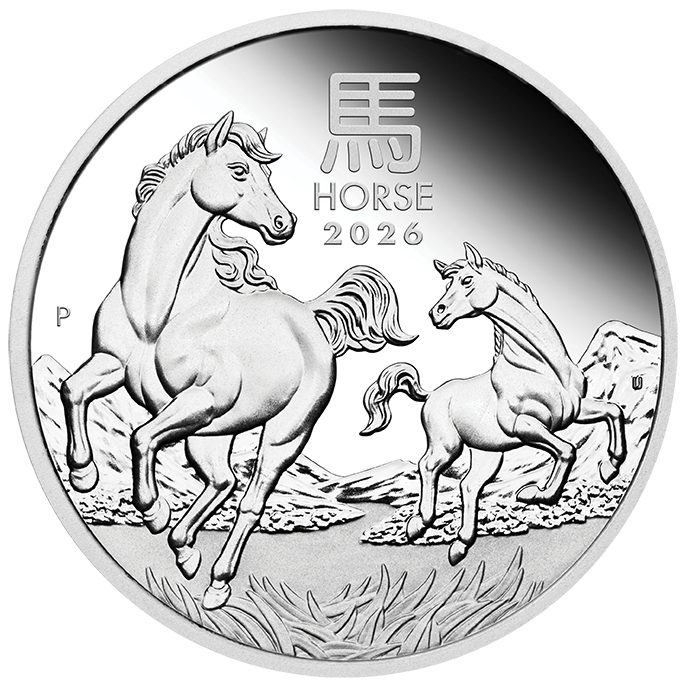 2026 $1 Australian Lunar Series: Year of the Horse - Pure Silver Coin