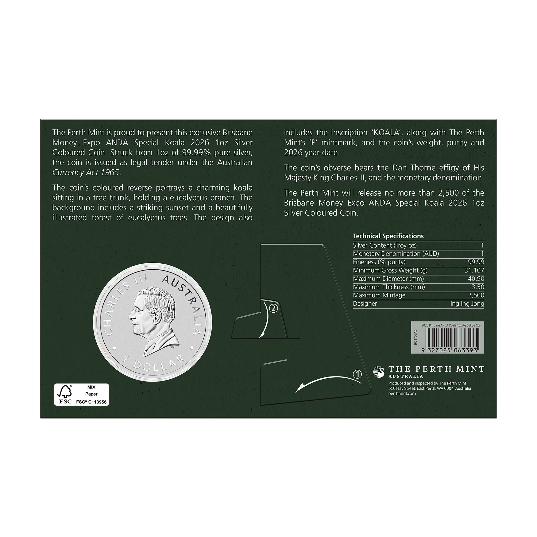 2026 $1 Australian Koala - Pure Silver Coin