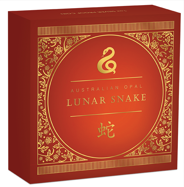 2025 $1 Year of the Snake Opal Lunar Series - Pure Silver Coin