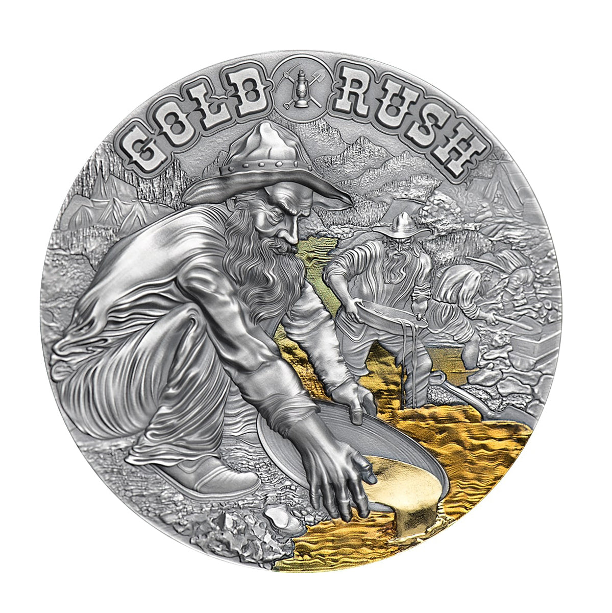 2021 2000 Francs Earth Treasures: Gold Rush - Pure Silver Coin