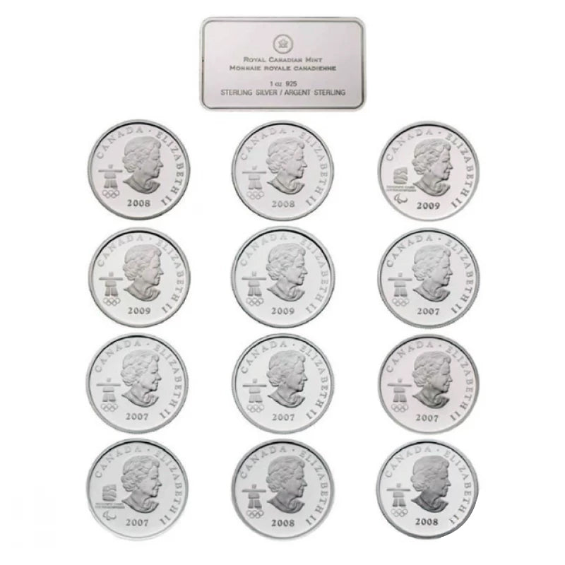 2010 25c Vancouver Sterling Silver Circulation Coin Set and Wafer