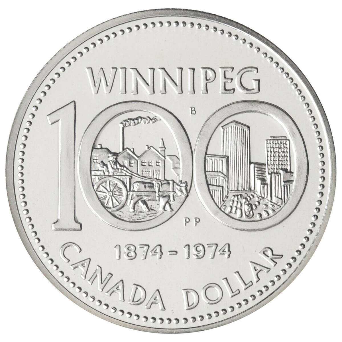 1974 $1 Winnipeg Centennial - Nickel Dollar