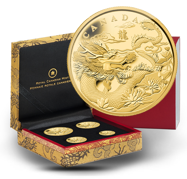 2012 The Year of the Dragon - Pure Gold Fractional Set