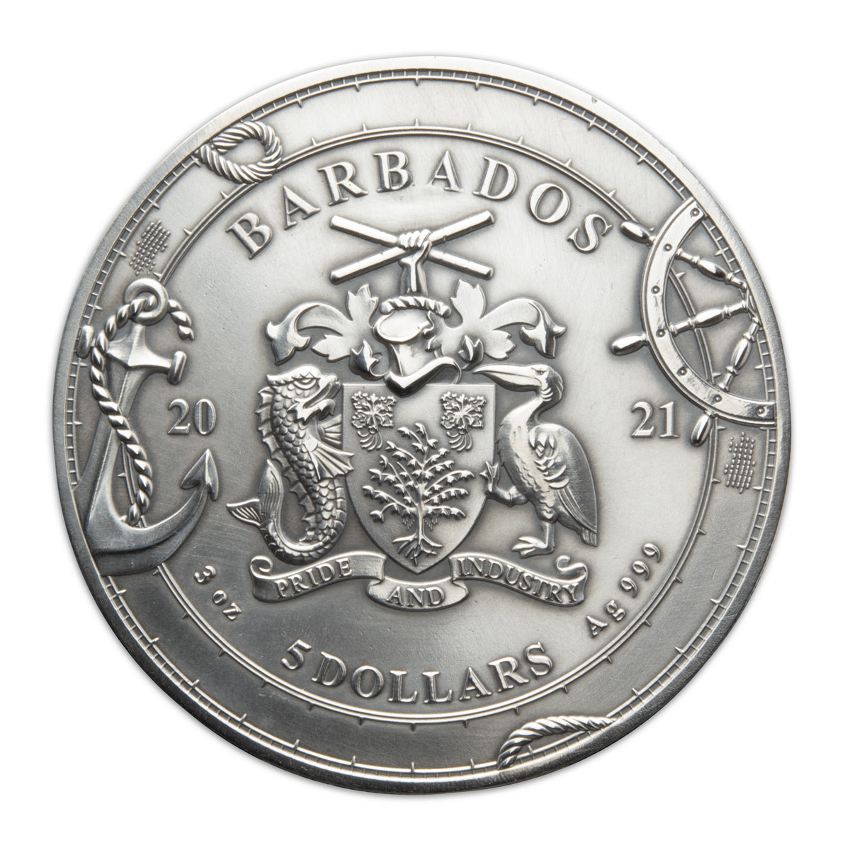 2021 $5 Circumnavigation of the World: Ferdinand Magellan - Pure Silver Coin