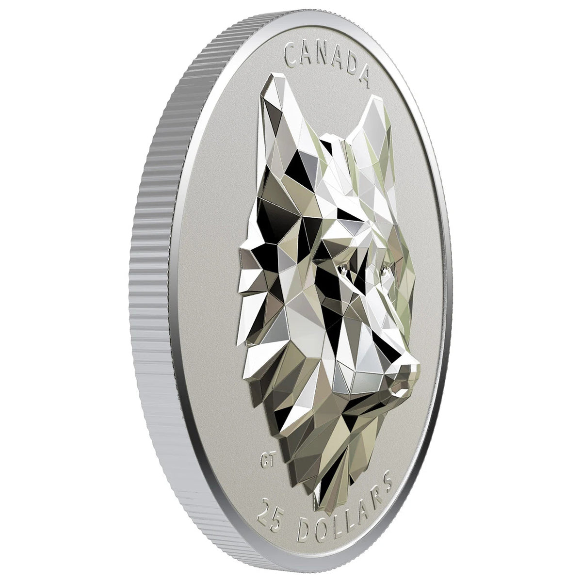 2019 $25 Multifaceted Animal Head: Wolf - Pure Silver Coin