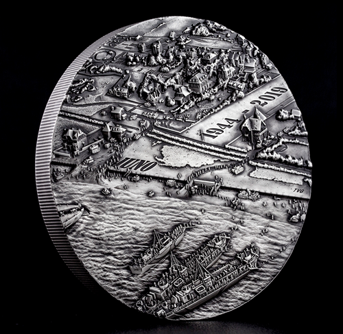 2019 $250 D-Day: A Snapshot in Time - Pure Silver Ultra High Relief Kilo Coin