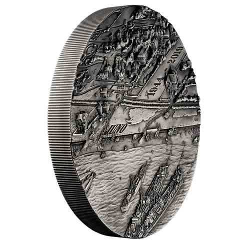 2019 $250 D-Day: A Snapshot in Time - Pure Silver Ultra High Relief Kilo Coin