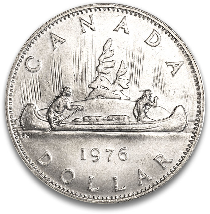 1976 $1 Voyageur Design - Nickel Dollar