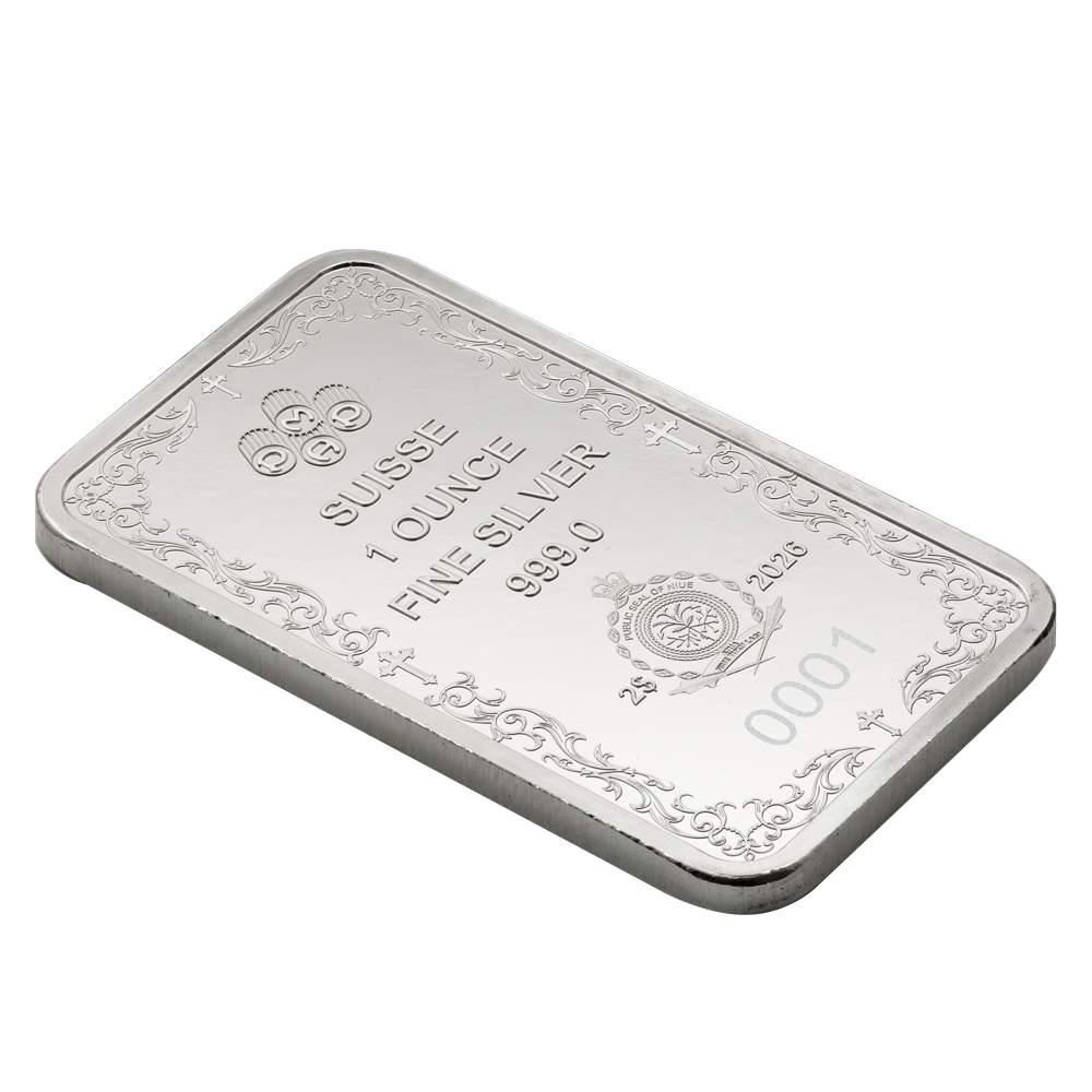 2026 $2 Cross of Christianity - 1 oz Pure Silver Bar