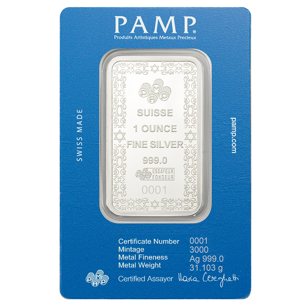 Star of David - 1 oz Pure Silver Bar