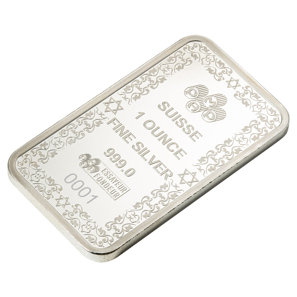 Star of David - 1 oz Pure Silver Bar