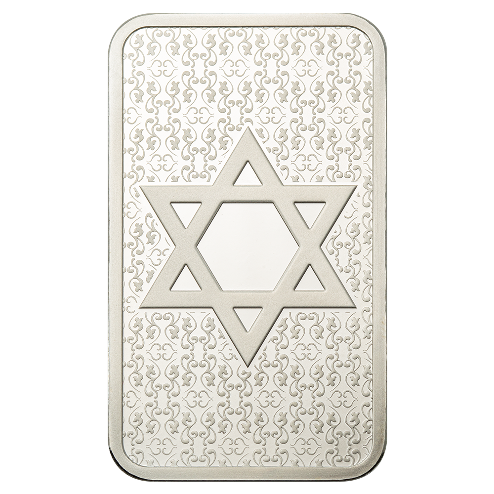 Star of David - 1 oz Pure Silver Bar