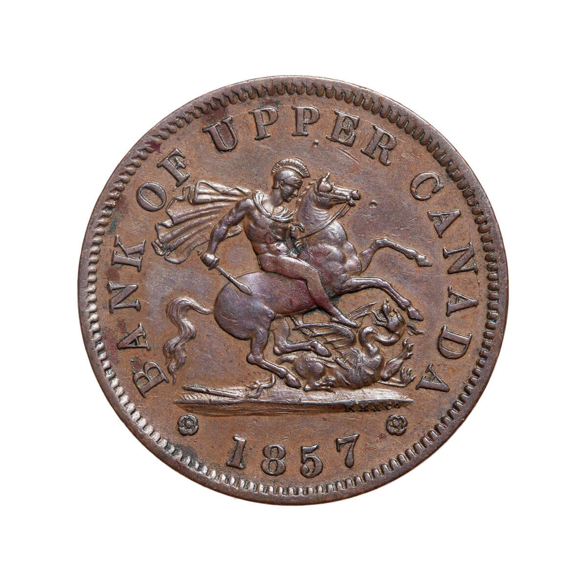 Prov. Of Canada 1 Penny Token 1857 PC-6D AU-55