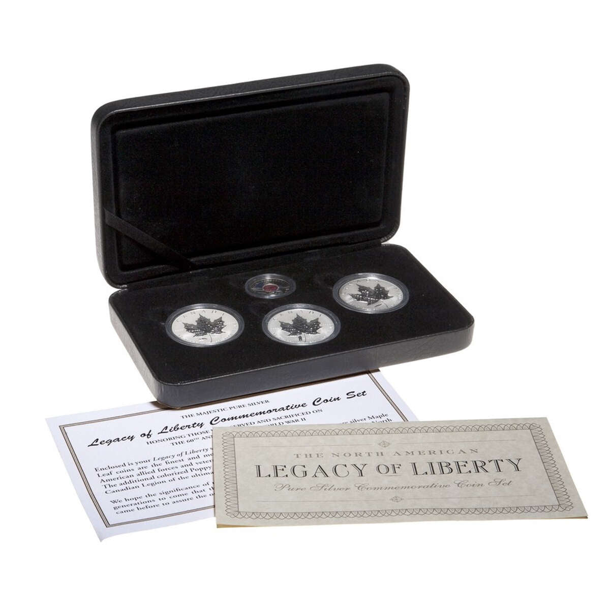 2005 $5 Legacy of Liberty - Pure Silver 4-Coin Set