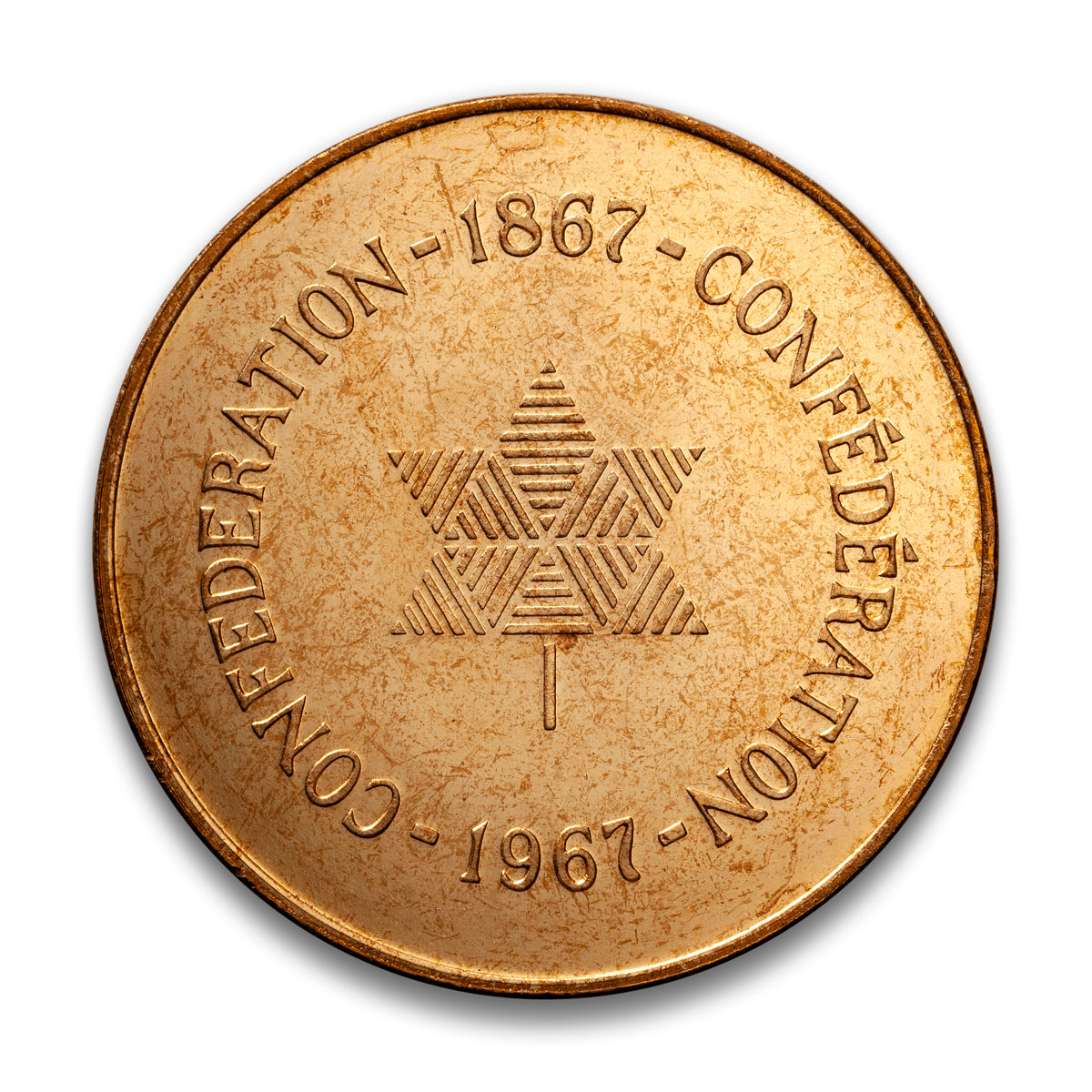 1967 Proof-like Coin Set with Confederation Medals in Custom Mahogany Display Case