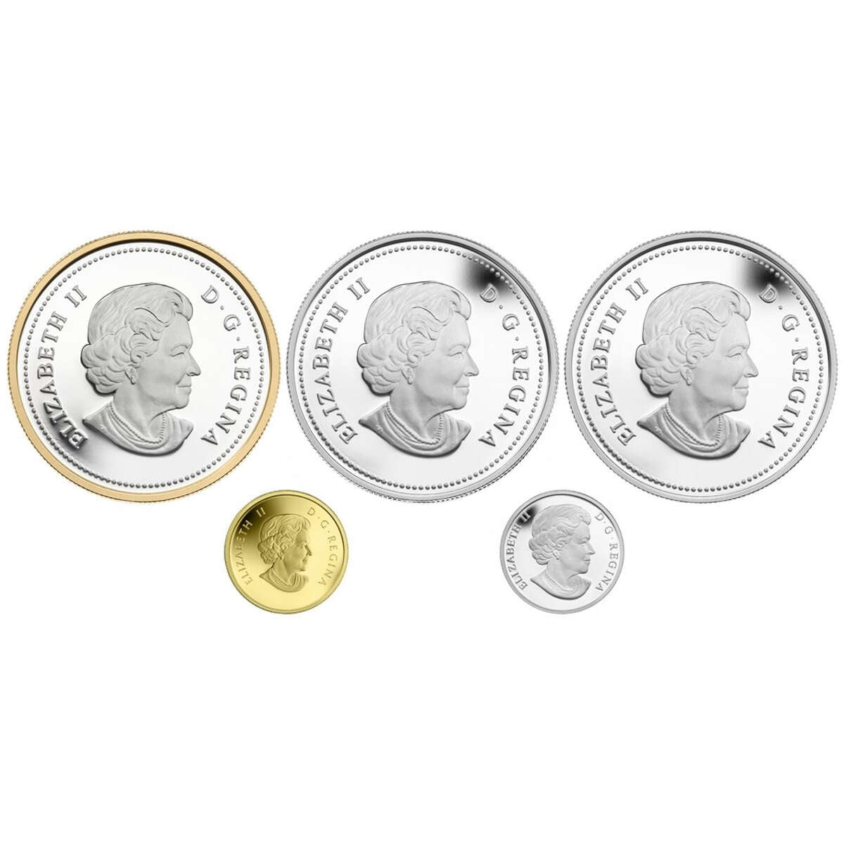 2014 Cougar 5-Coin Pure Gold, Platinum and Silver Set