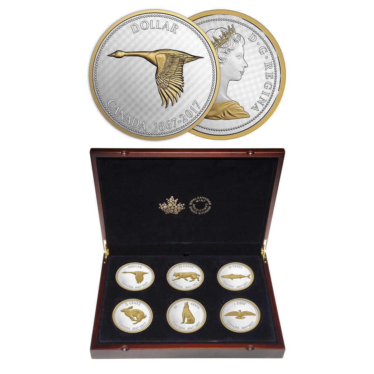 2017 (1867-) Big Coin Series "Canada 150" Edition - Pure Silver Complete 6-Coin Collection