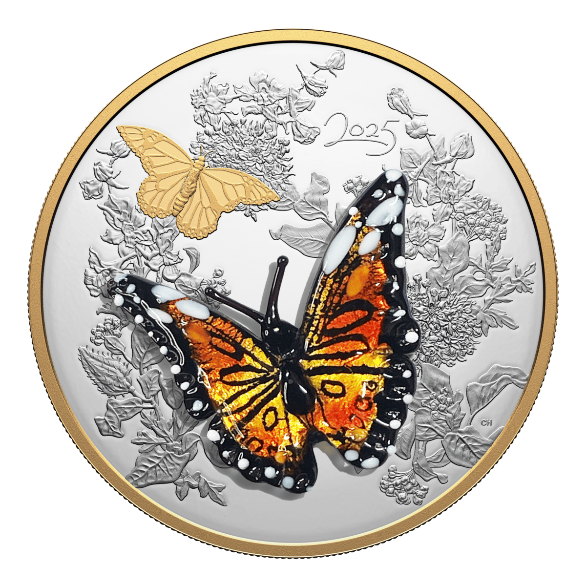 2025 $125 Murano Monarch Butterfly - Pure Silver Coin