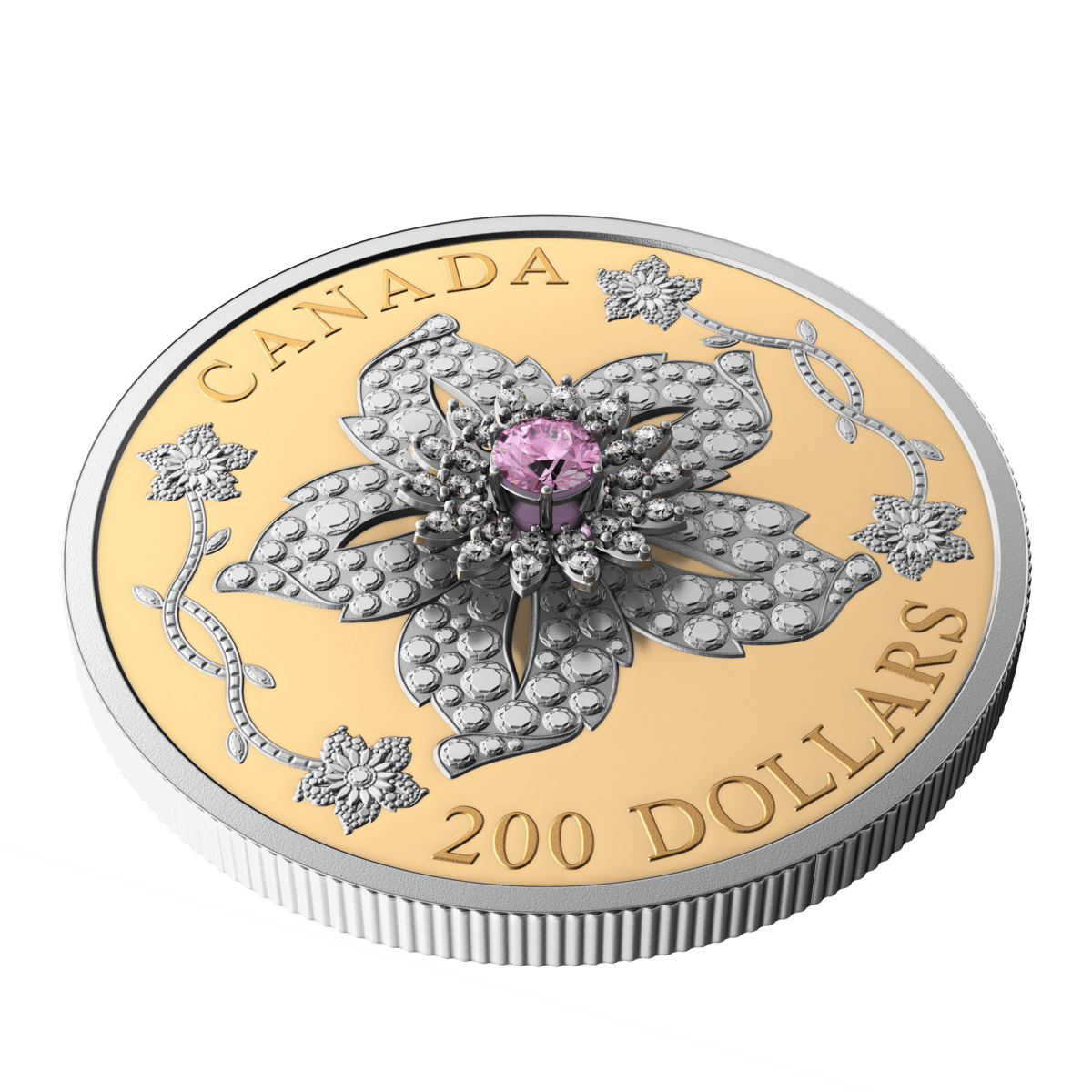 2025 $200 Williamson Diamond Brooch - Pure Gold Coin