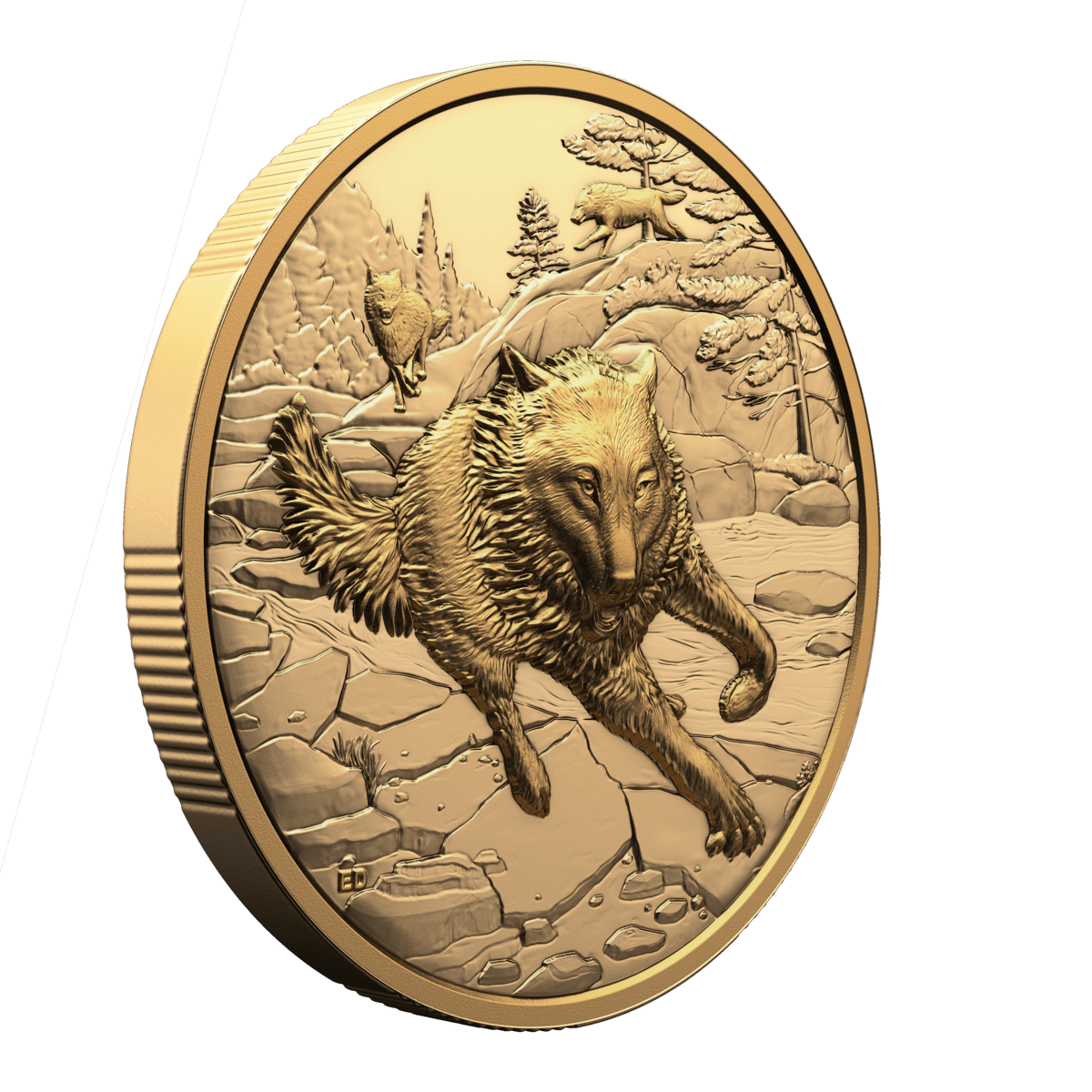 2025 $200 Great Hunters: Grey Wolf - Pure Gold Coin