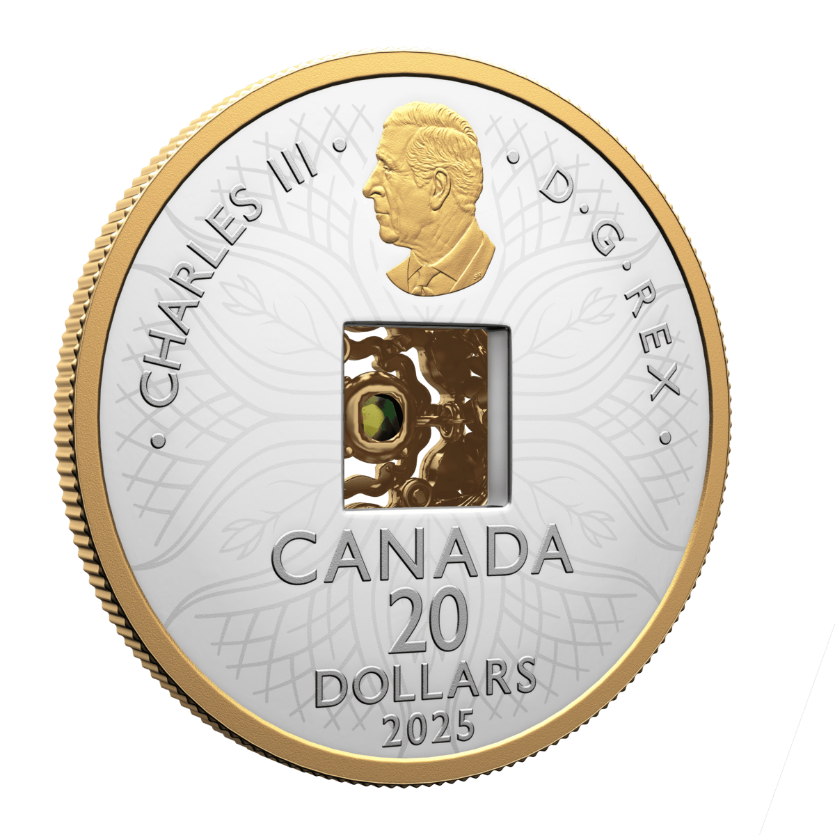 2025 $20 Dancing Ammolite: Elements of Nature Earth - Pure Silver Coin