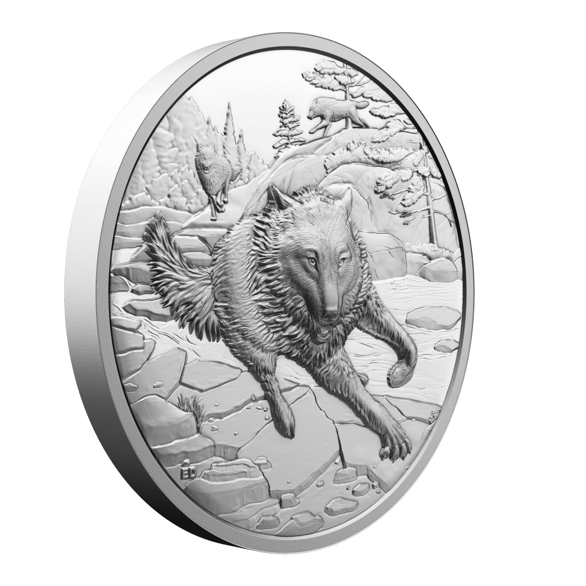 2025 $20 Great Hunters: Grey Wolf - Pure Silver Coin