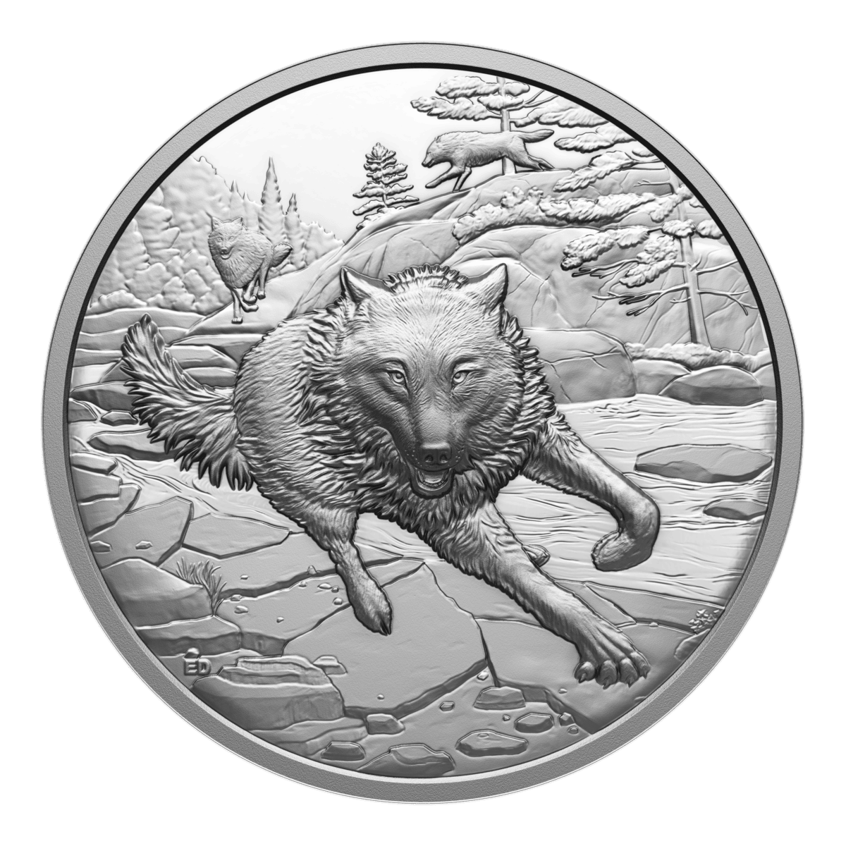 2025 $20 Great Hunters: Grey Wolf - Pure Silver Coin