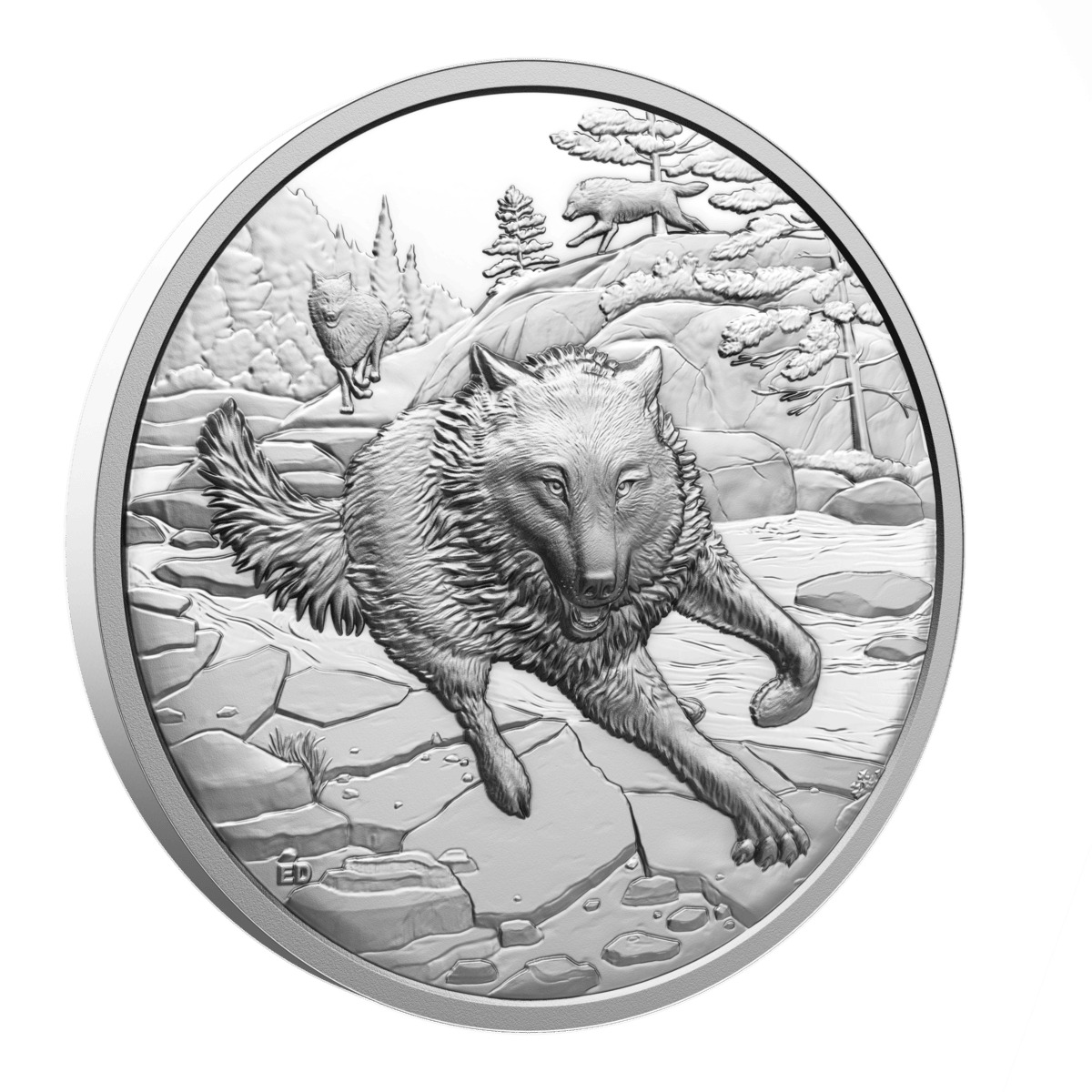 2025 $20 Great Hunters: Grey Wolf - Pure Silver Coin
