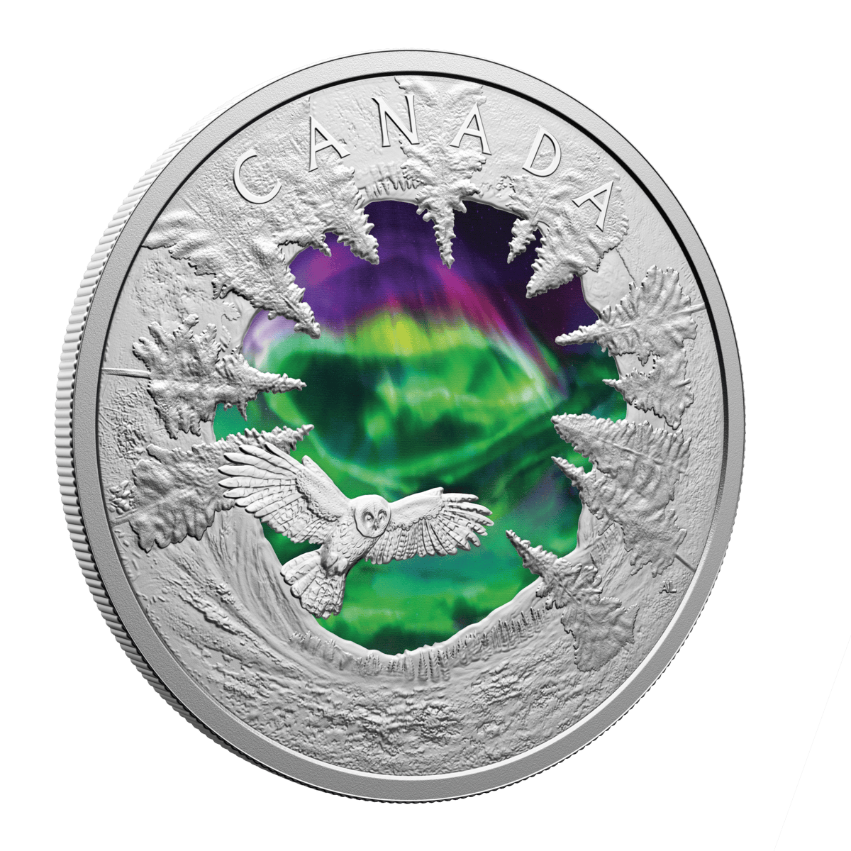 2025 $30 Magic of the Northern Lights - Pure Silver Coin with black light