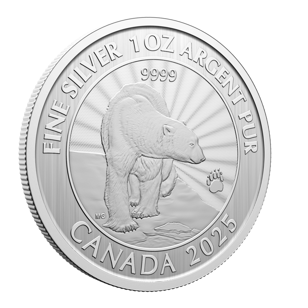 2025 $5 The Majestic Polar Bears - Pure Silver Coin