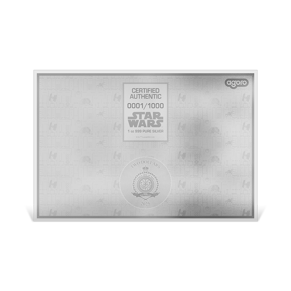 2025 $2 Star Wars™ Blueprint Series: Tie Fighter - Pure Silver Foil