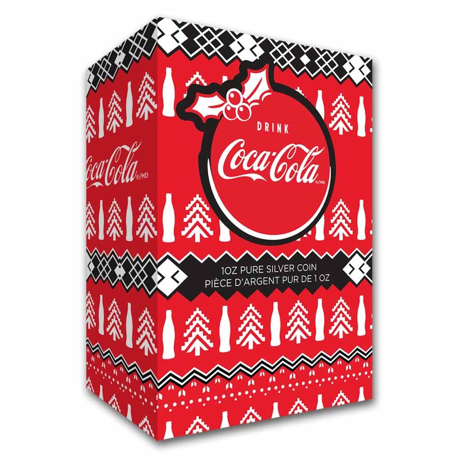 2025 $2 Coca-Cola Holiday Bottle - Pure Silver Coin