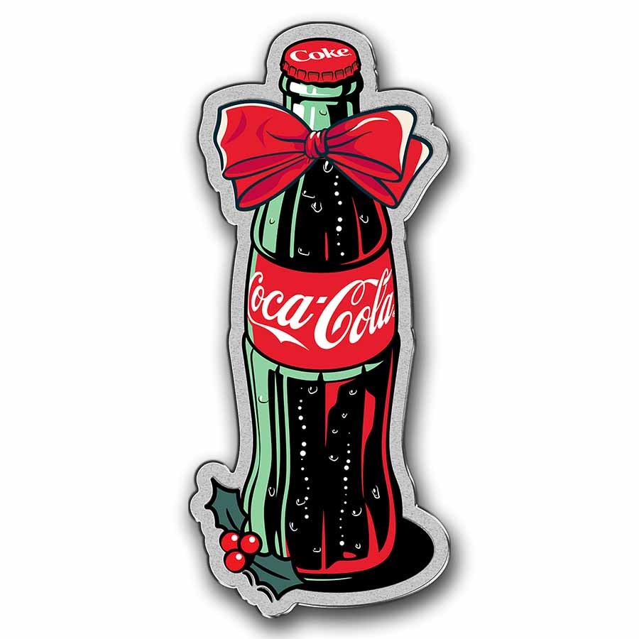 2025 $2 Coca-Cola Holiday Bottle - Pure Silver Coin