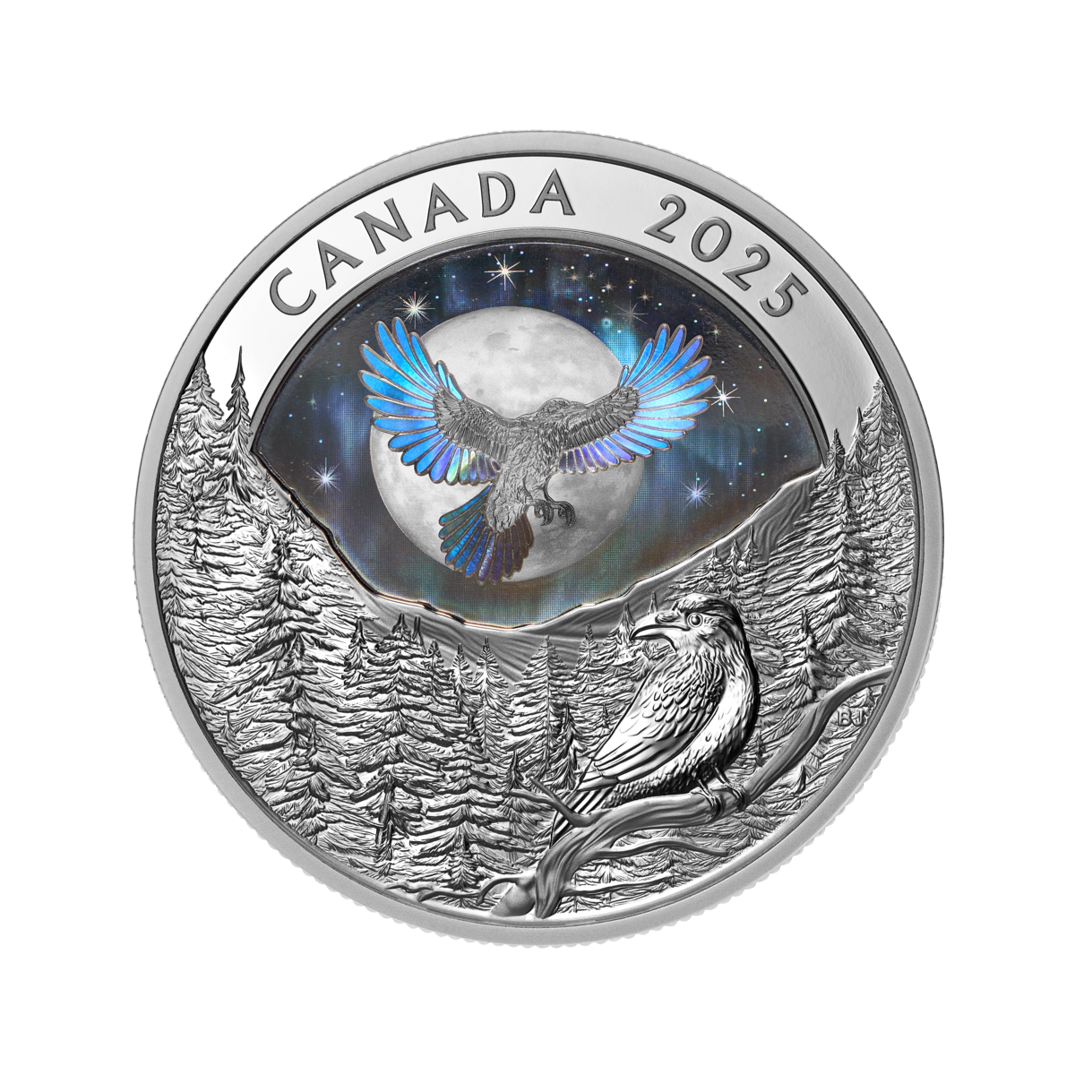 2025 $20 Moon Sky: Raven - Pure Silver Coin