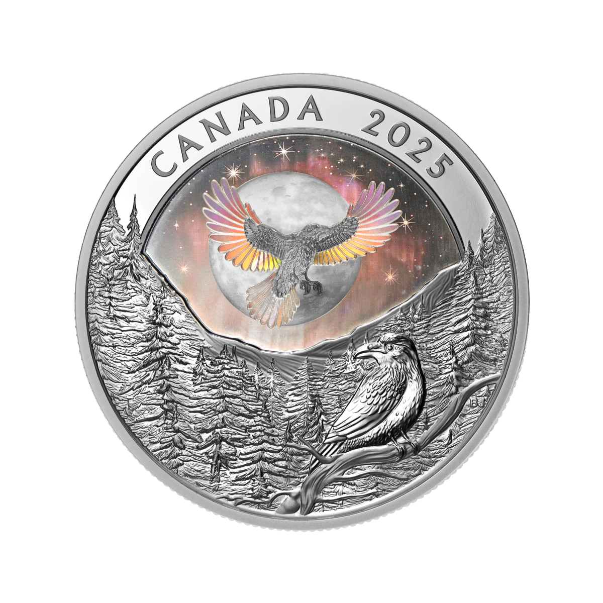 2025 $20 Moon Sky: Raven - Pure Silver Coin