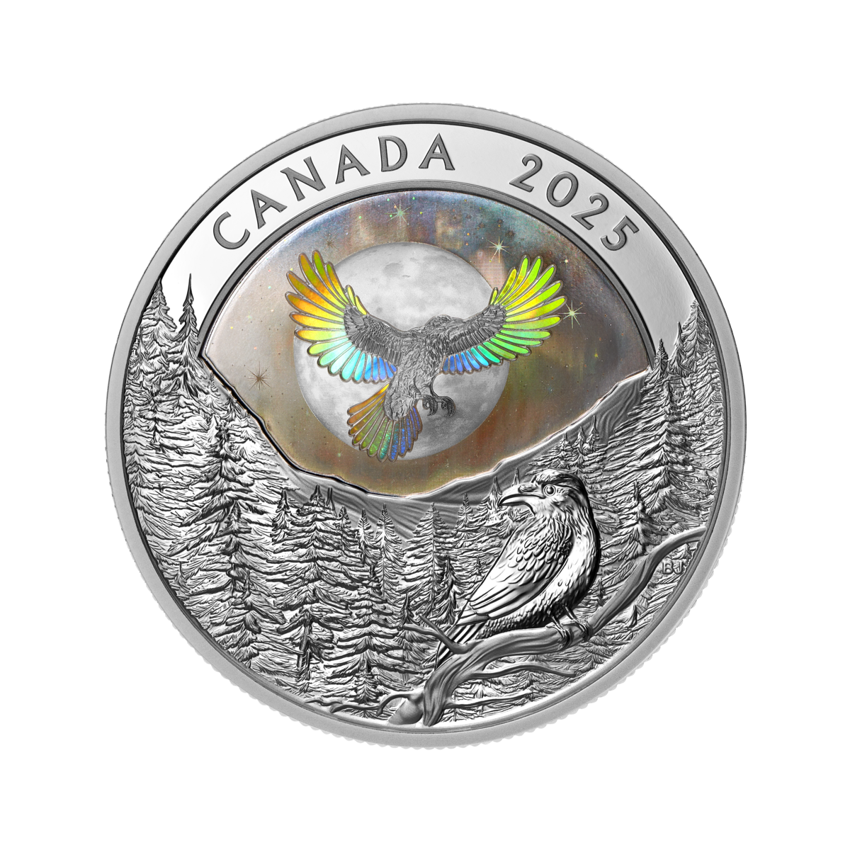 2025 $20 Moon Sky: Raven - Pure Silver Coin