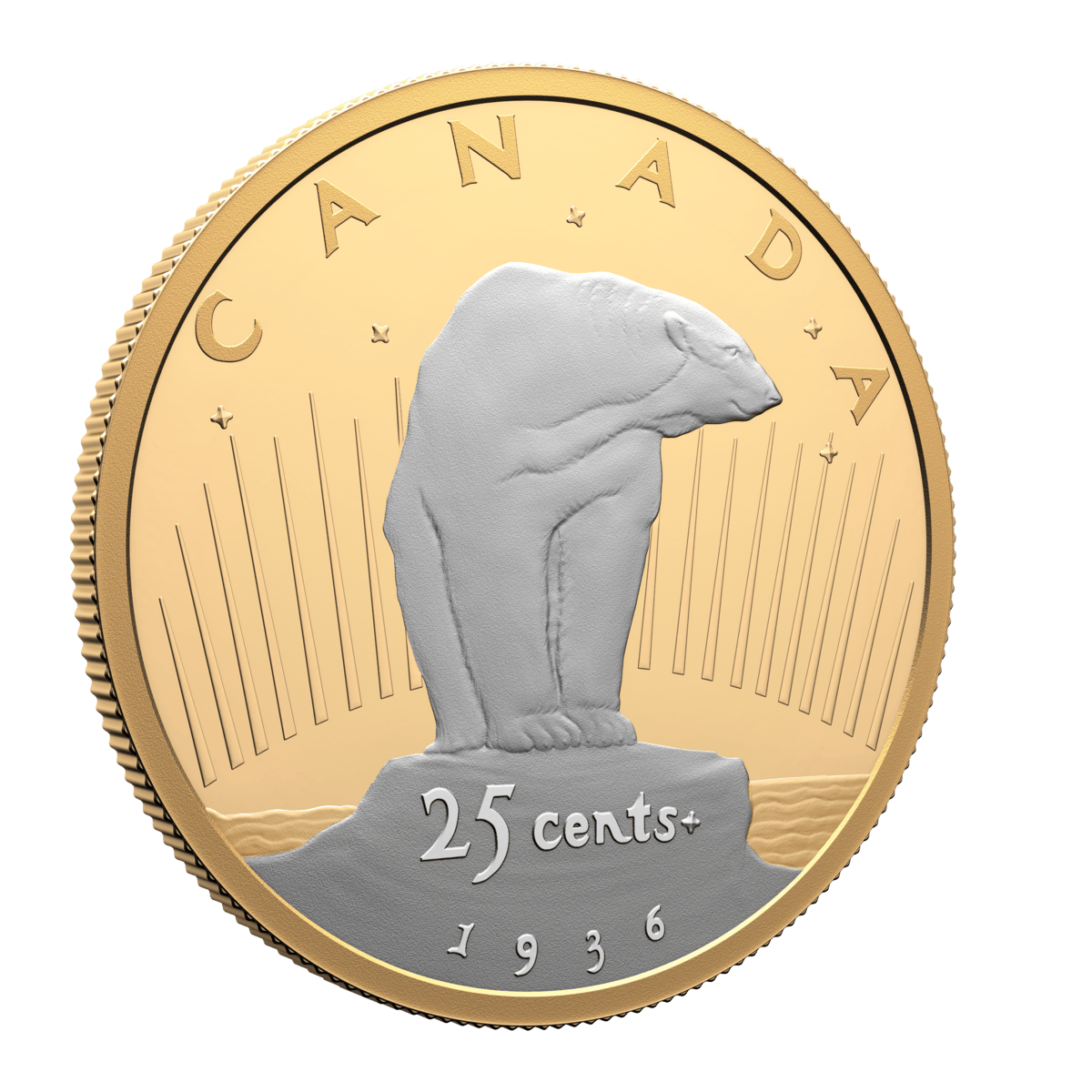 2025 25 Cent Lost Designs From the Archives: Emanuel Hahn's Polar Bear - Pure Silver Coin