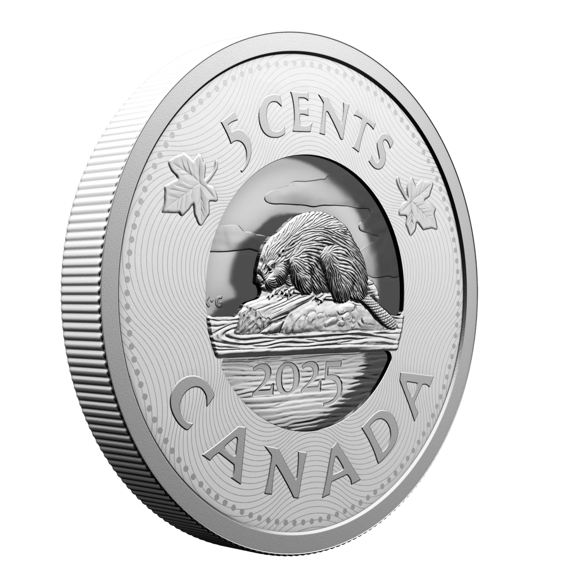 2025 5 Cent Multilayered Beaver - Pure Silver Coin
