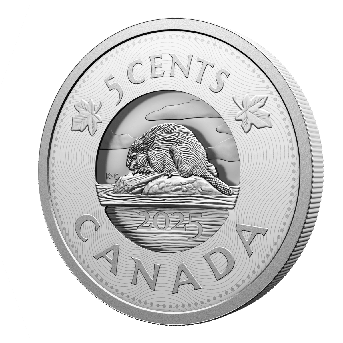 2025 5 Cent Multilayered Beaver - Pure Silver Coin