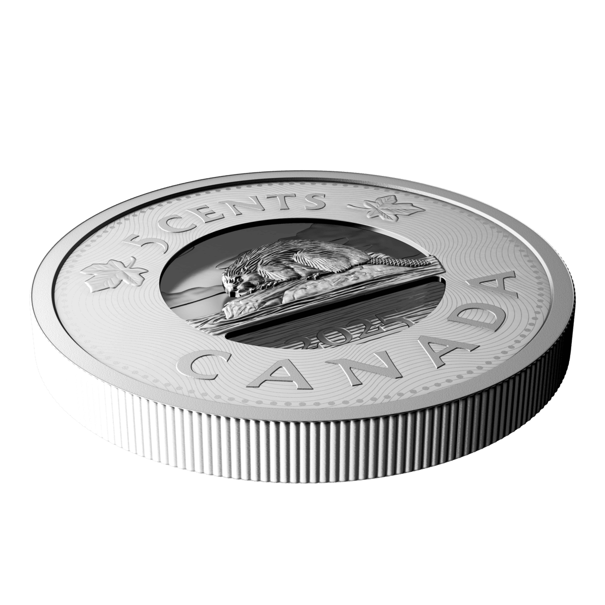 2025 5 Cent Multilayered Beaver - Pure Silver Coin