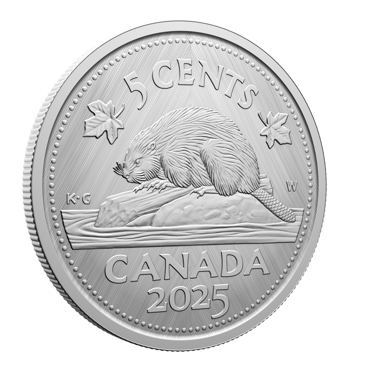2025 5 Cent Tribute: W Mint Mark Beaver - Pure Silver Coin