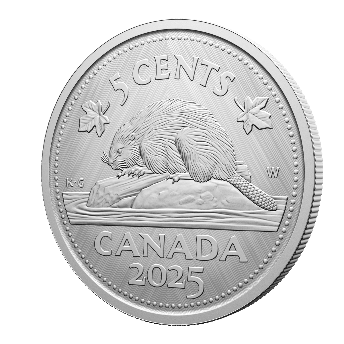 2025 5 Cent Tribute: W Mint Mark Beaver - Pure Silver Coin