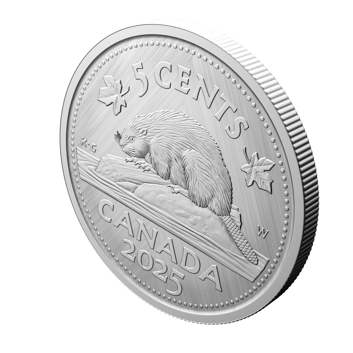 2025 5 Cent Tribute: W Mint Mark Beaver - Pure Silver Coin