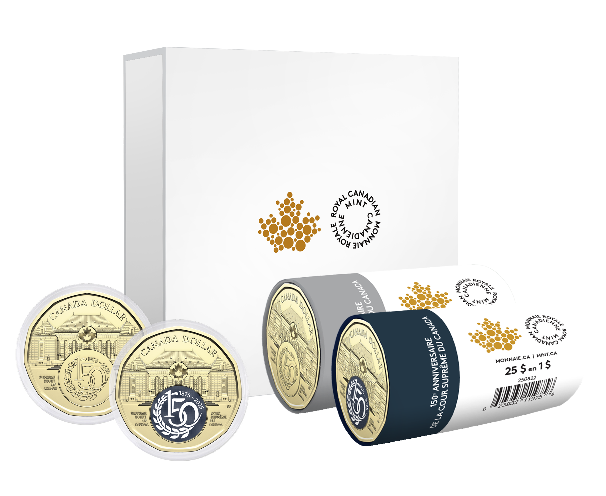 2025 $1 Supreme Court of Canada 150th Anniversary Special Wrap Roll Box Set