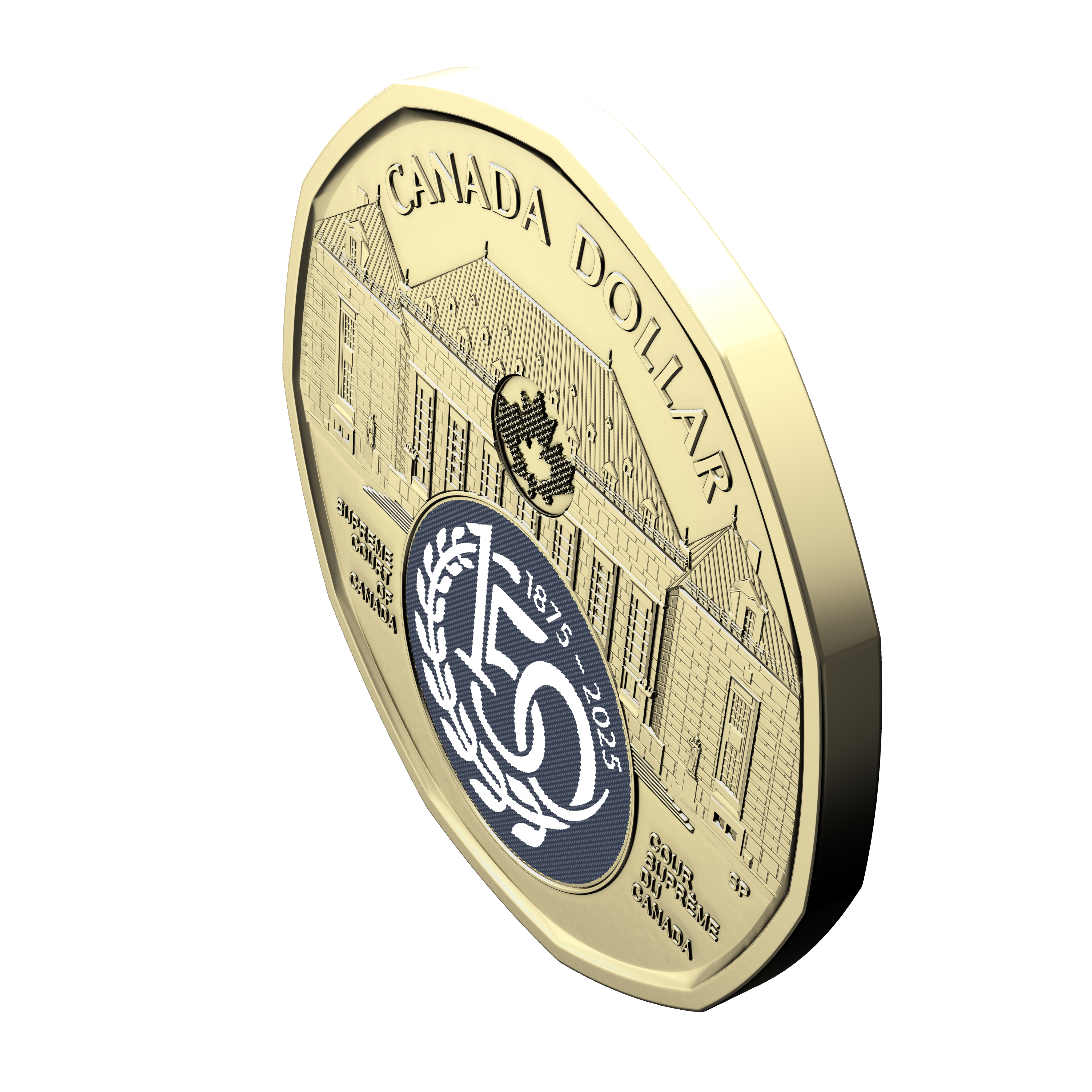 2025 $1 Supreme Court of Canada 150th Anniversary Special Wrap Roll (Colourized)