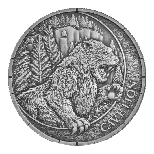 2026 $20 Megafauna: Cave Lion Oblivion - Pure Silver Coin With UV Light