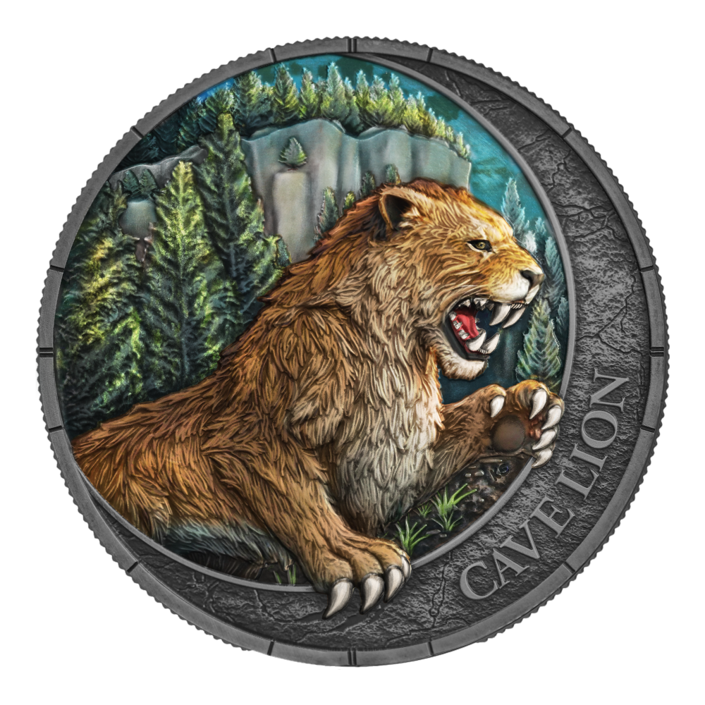 2026 $20 Megafauna: Cave Lion Oblivion - Pure Silver Coin With UV Light