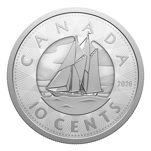 2026 10 Cent Multilayered Bluenose - Pure Silver Coin