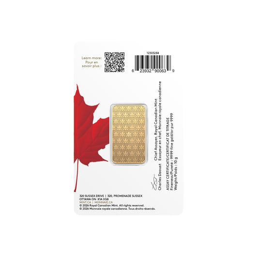 2026 10 g Pure Gold Bar in Proudly Canadian Packaging - Pure Premium Bullion